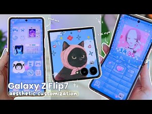 Samsung Galaxy Z Flip7 customization ☆🧸 Y2k aesthetic icons, cute widgets & good lock tutorial