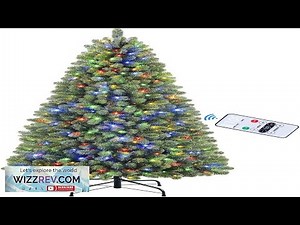 SHareconn 6.5ft Prelit Premium Artificial Hinged Christmas Tree with Remote Control Timer
