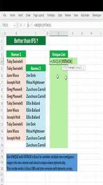 Excel Unique List from Multiple Ranges (No Copy-Paste!)