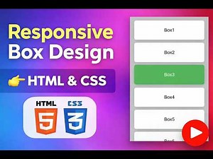 Responsive Box Design Using HTML & CSS | Beginner Friendly Tutorial