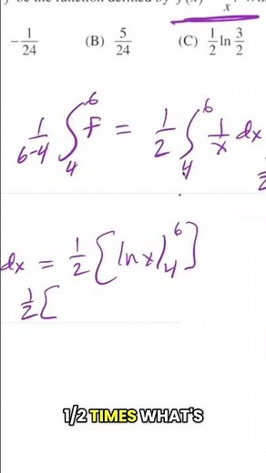 AP Calc AB Multiple Choice: Average Value FAST ⚡️ #maths #exam #apcalculus #calculus