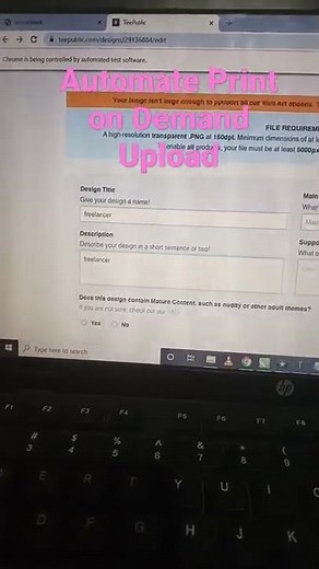 Teepublic Design Upload Automation Using Merch Titans