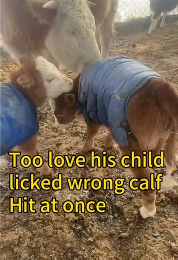 Heartwarming Moments with Newborn Calf and Pets