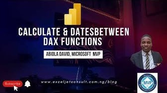 Calculate and Datesbetween Dax Functions