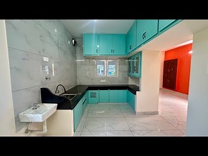 Low Budget PVC Modular Kitchen Design 16x10feet Kitchen & Dining Space