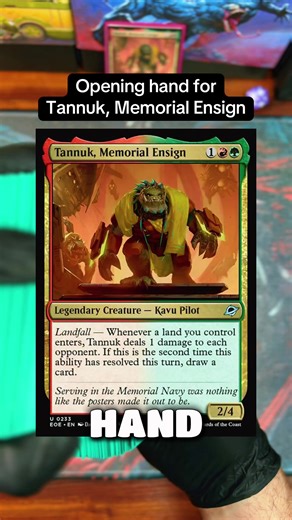 Tannuk, Memorial Ensign: MTG Commander Opening Hand