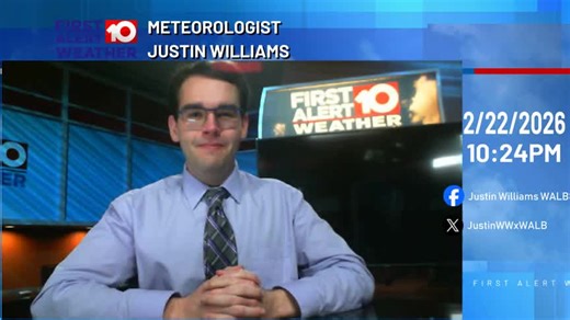 2-22-2026: Freezing temperatures greet us in the morning with even colder wind chills. Wind chills stay cold the whole day on your Monday with an even colder night coming in Monday night, where a hard freeze is likely (trickle your pipes). We do warm up by midweek, rain is looking likely Friday. #gawx #walbweatherapp | WALB News 10 Weather