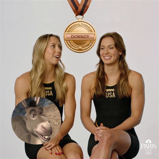 45K views · 56 reactions | We asked Olympians which sport their favorite DreamWorks characters would play. How do you think they would medal? 磊賂雷 Watch the #ParisOlympics Opening Ceremony on Friday, July 26 at 7:30 p.m. ET/6:30 p.m. CT on NBC and Peacock. | Donkey | Facebook