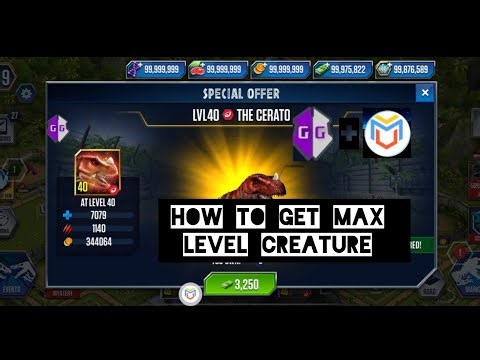HOW TO GET MAX LEVEL CREATURES|GAME GUARDIAN HACK|JWTG|#jurassicworldthegame #gameguardian #hack