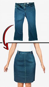 142K views · 2.1K reactions | Clever sewing idea to upcycle old jeans into a skirt! Miarti 淋✂️ | Miarti - Wiederverwendung | Facebook