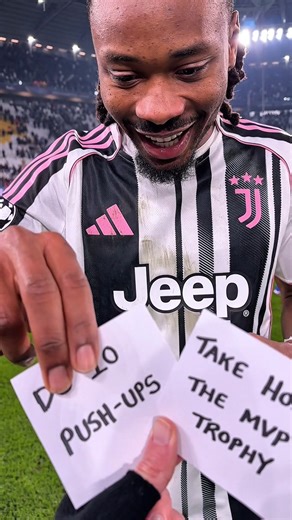 Do 10 push-ups ❌ Take the MVP Trophy ✅ UEFA Champions League #JuveSBL [2-0] #UCL | Juventus