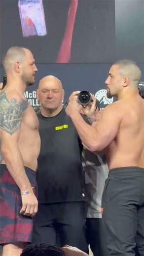 Robert Whittaker squares up with Nikita Krylov before his UFC 329 light heavyweight debut