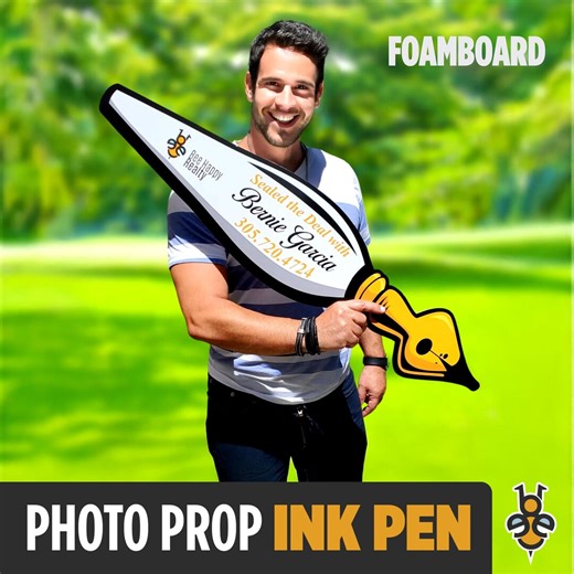 Personalized Ink Pen Prop Sign: Real Estate Closing Photo Booth (foamboard) - Etsy