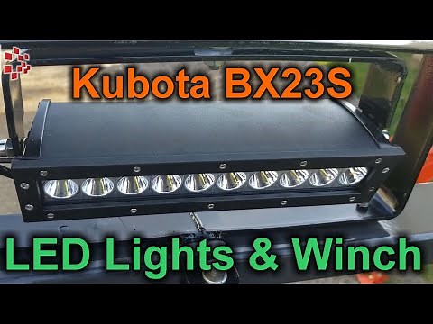 Kubota BX23S Mod: Adding LED lights & Rear Winch