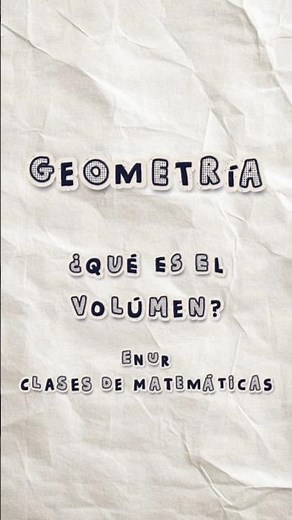 ¿Qué es el volúmen? #matemáticas #geometria #volumen