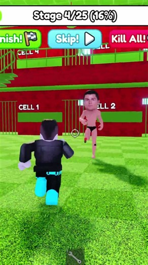 CRISTIANO RONALDO IS CHASING ME IN PRISON RUN! #shorts #roblox #robloxnext