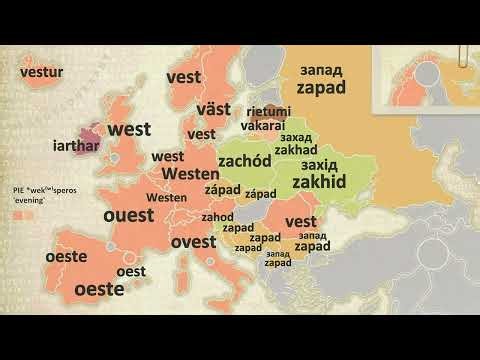 'East', 'South', 'West', 'North' | 44 Languages