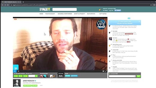 Jared Padalecki Live Q&A CE Virtual Panel Replay 22nd November 2020