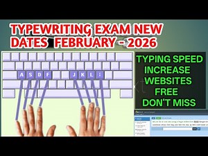 Typewriting Exam Dates February 2026 "Typewriting speed increases Free Website's"