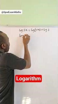 Solving Logarithmic Equation #log #logarithm #logarithmicequations #gpadlearnmaths #stem #maths