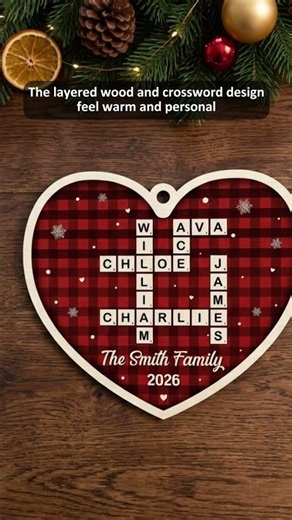 Surprise your siblings with a custom wooden ornament ❤️🎁 #gifts #giftideas