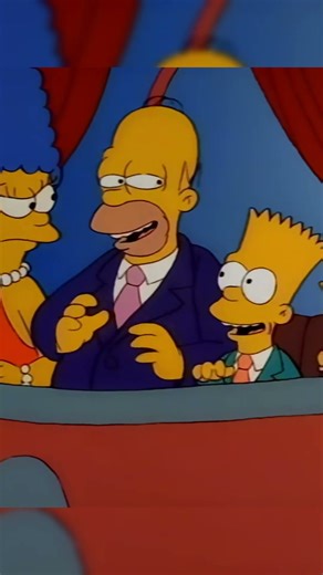 Homer and Bart are goofing around at the theater. #funny #simpsons #cinema #theater #shorts