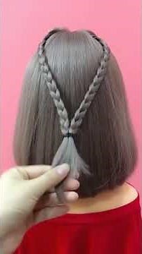 back to school hairstyles _ easy hairstyle_Beautiful and simple hairstyle for short hair