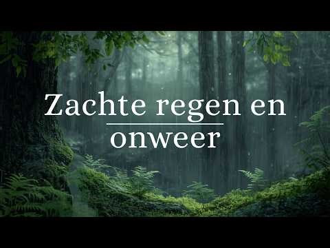 Ultieme slaapgeluiden | 3 Uur Zachte Regen met Onweer 🌧️⚡ | Zwart scherm | Deel 1