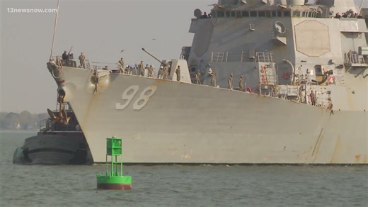 USS Forrest Sherman returns to Norfolk after months-long deployment