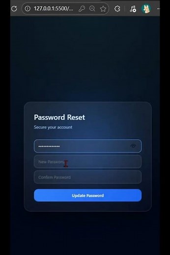Password Reset Portal (HTML + Flask + Outlook) | Teaser
