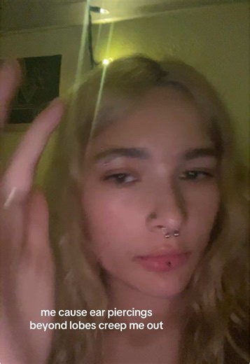 i had multiple face and mouth piercings before getting my ears pierced #piercings