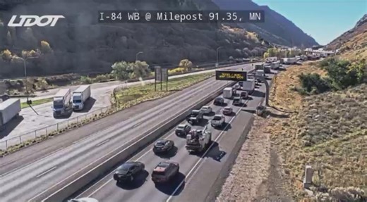Crash forces delays on I-84 between Mountain Green, South Weber