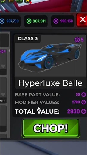 😭I Chopped RAREST Cars! (+600K TOKENS!) #cardealershiptycoon #gaming #roblox #trending #shorts