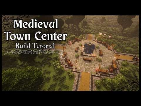 How to build a Medieval Town Center | A Minecraft Tutorial