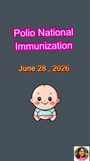 Polio national immunization🧑🏻‍⚕️Pulse polio drive - June 28, 2026 📢 #poliofree #poliodrops