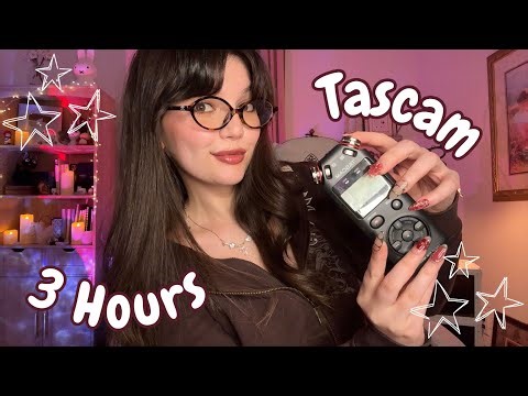 FAST AND AGGRESSIVE ASMR ON THE TASCAM (3 Hours Of Ear to Ear Mouth Sounds, Mic Triggers, Rambles)