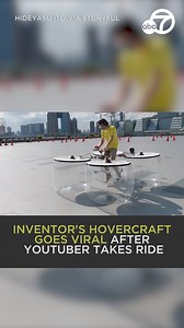 An ingenious compact hovercraft created by Hideyasu Ito, an inventor in Tokyo, Japan, went viral after British YouTube creator Tom Scott published a video about the contraption. 😮 | ABC7