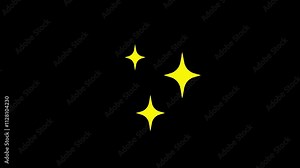 キラキラの絵文字,アニメーション素材,背景透過