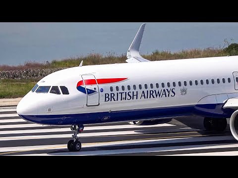British Airways Airbus A321 NEO || SHORT RUNWAY Takeoff and Landing at CFU [Plane Of The Day]