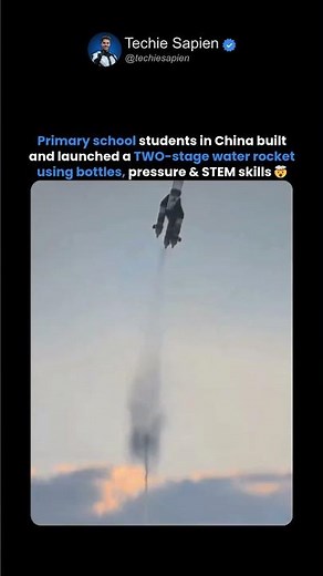 Chinese Primary Students Launch an Insane 2-Stage Water Rocket 🚀