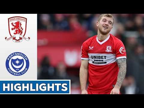 Middlesbrough vs Portsmouth 0-1 Highlights | Middlesbrough v Pompey | EFL Championship - 2025/2026