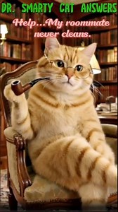 Dr Smarty Cat - Help! My Roommate Never Cleanse #cat #cats #funny