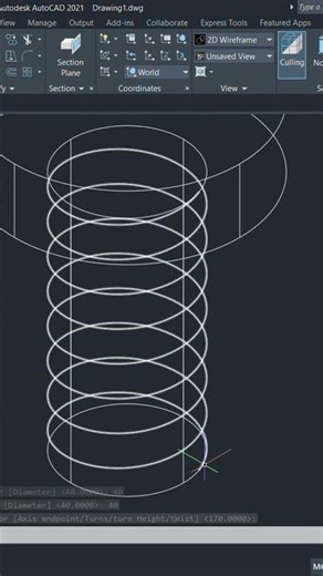 Mechanical Drawing in AutoCAD 3D | Screw Design