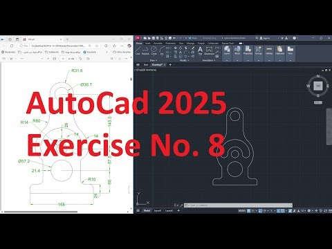 100 Autocad Exercises 2025 || Autocad Exercise No.8