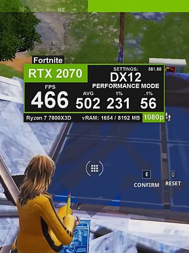 Fortnite Performance Mode Comparison: DX12 vs DX11