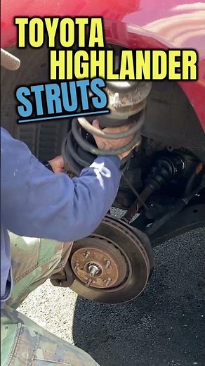Replacing Struts on a TOYOTA HIGHLANDER. Full video on my channel. #shorts #youtubeshorts
