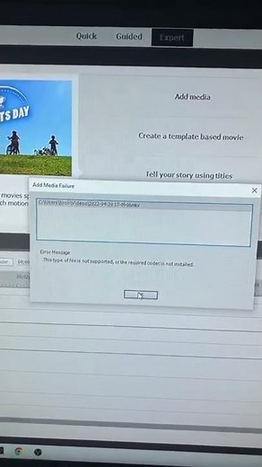 How to fix this. This type of file is not supported or the required codec is not installed #pc