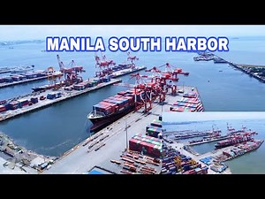AERIAL FOOTAGE MANILA SOUTH HARBOR / MANILA , PHILIPPINES