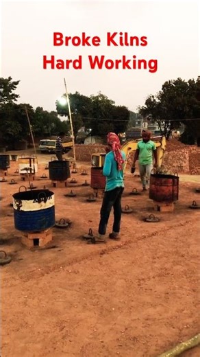 labourers Hard working on bricks kilns