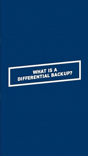 What is a Differential Backup? | Backup Types Explained Quickly #itsecurity #itinfrastructure